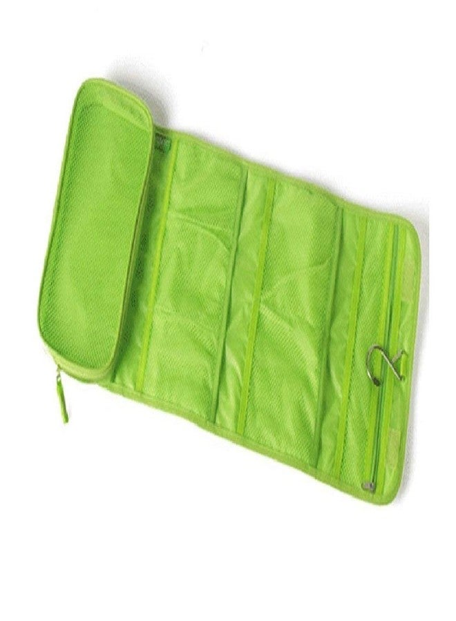 PAVITYAKSH Cosmetic Bag Bathroom Organizer Foldable 5 Pocket Polyester Toiletry Cosmetic Wall Hanging Storage Bag Closet Organizer Pouch with Hangers Holder - Image 2